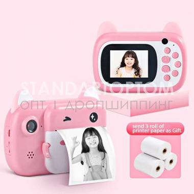 Детский фотоаппарат Rabbit (зайчик) с моментальной печатью Printcamera (оптом / розница / дропшиппинг)