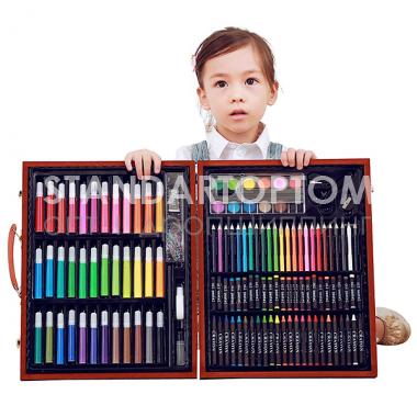 Набор для рисования в деревянном кейсе Artistic Set, 150 предметов (оптом / розница / дропшиппинг)