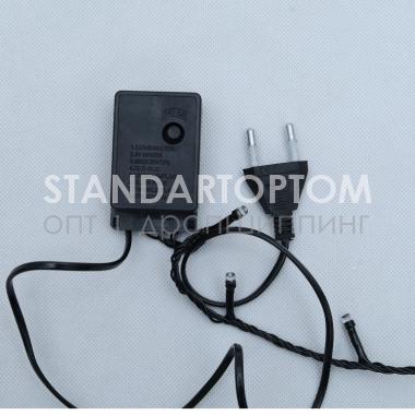 Гирлянда светодиодная LED с чёрным проводом PVC 15 м (мульти) G-8740DH (оптом / розница / дропшиппинг)