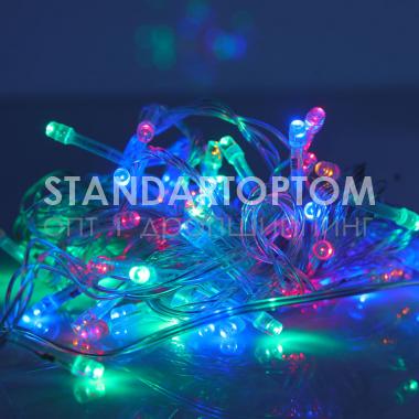 Гирлянда светодиодная LED с прозрачным проводом 15 м (мульти) G-8740D (оптом / розница / дропшиппинг)
