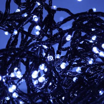 Гирлянда светодиодная LED с чёрным проводом PVC 15 м (белая) G-8740DH (оптом / розница / дропшиппинг)