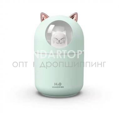 Мини-увлажнитель воздуха аромадиффузор H20 котик + LED светильник ночник (оптом / розница / дропшиппинг)