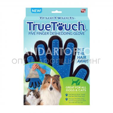 Перчатка для вычесывания шерсти домашних животных True Touch (оптом / розница / дропшиппинг)